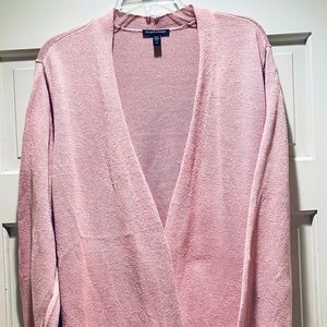 Eileen Fisher Long Linen/Cotton Open Cardigan